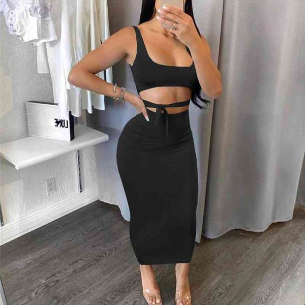 Summer Solid Party Suit Sexy Hollow Out Bandage Crop Tank Top high Waist Bodycon Maxi Skirt 2 Pcs Women Clubwear, Gray
Summer Solid Party Suit Sexy Hollow Out Bandage Crop Tank Top high Waist Bodycon Maxi Skirt 2 Pcs Women Clubwear, Gray