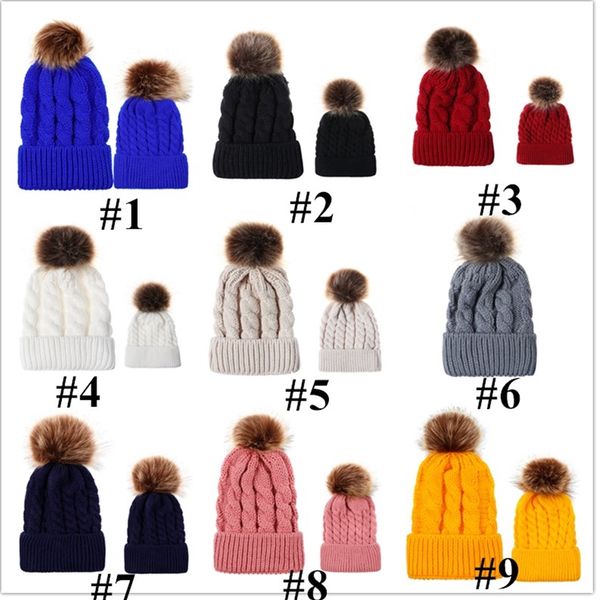 9colors beanie winter warm parent-child crochet hats children adults knitted caps outdoor fashion skull cap with big pom pom hat e101905, Yellow
9colors beanie winter warm parent-child crochet hats children adults knitted caps outdoor fashion skull cap with big pom pom hat e101905, Yellow