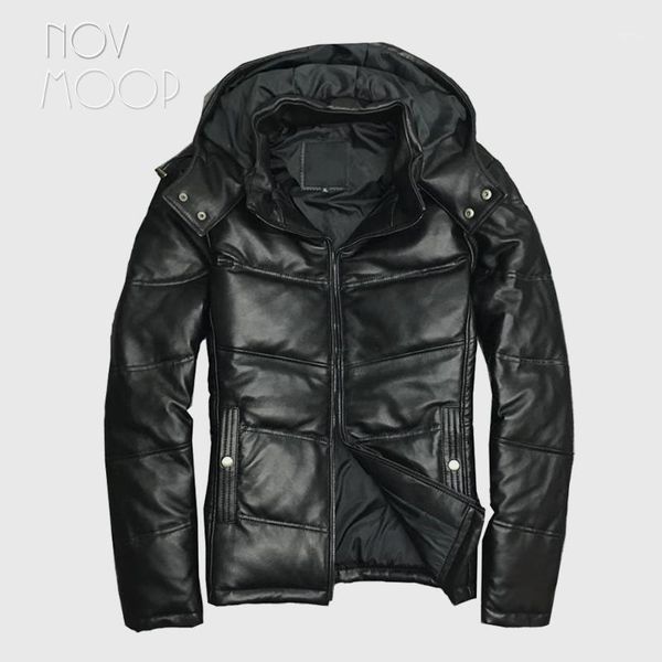 novmoop 2020 fashion winter thick hat detachable duck down jacket men genuine leather jacket kurtka zimowa plaszcz lt28321, Black
novmoop 2020 fashion winter thick hat detachable duck down jacket men genuine leather jacket kurtka zimowa plaszcz lt28321, Black