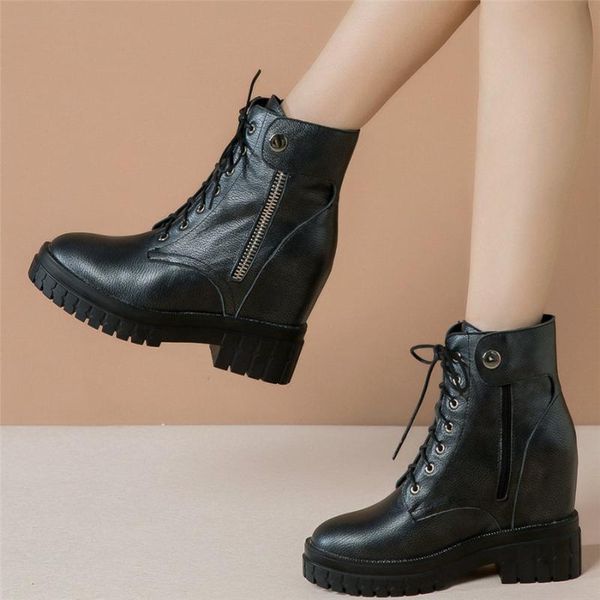 lace up fashion sneakers women genuine leather high heel ankle boots female high round toe platform pumps shoes casual shoes, Black
lace up fashion sneakers women genuine leather high heel ankle boots female high round toe platform pumps shoes casual shoes, Black