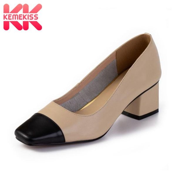 dress shoes kemekiss woman high heel real leather mixed color thick pumps women fashion elegant size 34-401, Black
dress shoes kemekiss woman high heel real leather mixed color thick pumps women fashion elegant size 34-401, Black