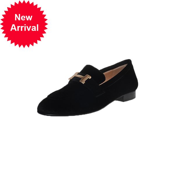 mkkhou loafers women 2020 new high-quality velvet classic metal h-buckle comfortable low heel single shoes office ladies, Black
mkkhou loafers women 2020 new high-quality velvet classic metal h-buckle comfortable low heel single shoes office ladies, Black