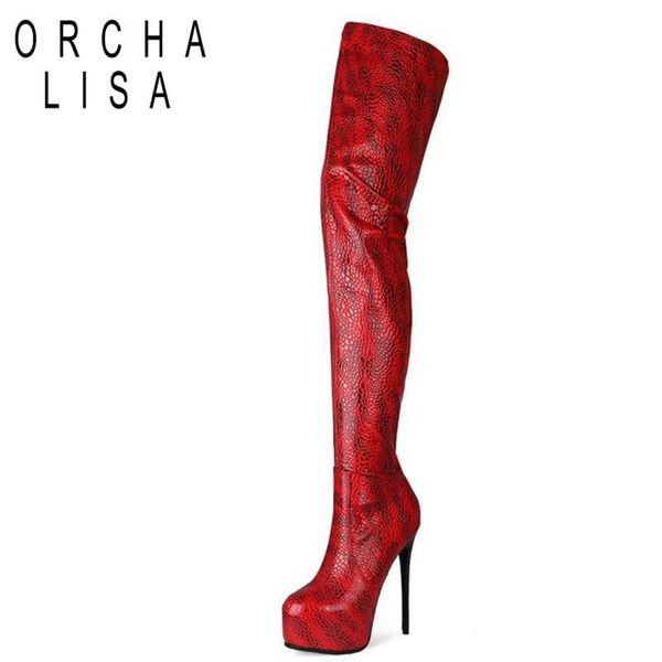 orchalisa плюс размер 35-45 sexy над коленом boots женщин сексуальный танец ночной клуб супер высокий каблук 15.5cm платформа бедро высокие, Black
orchalisa плюс размер 35-45 sexy над коленом boots женщин сексуальный танец ночной клуб супер высокий каблук 15.5cm платформа бедро высокие, Black