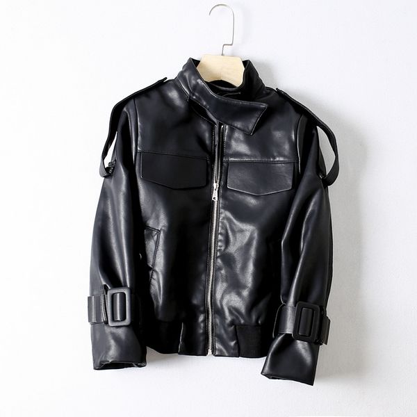 2021 new female autumn big soft plutonium loose short rivet biker fux leather jacket xzda, Black
2021 new female autumn big soft plutonium loose short rivet biker fux leather jacket xzda, Black