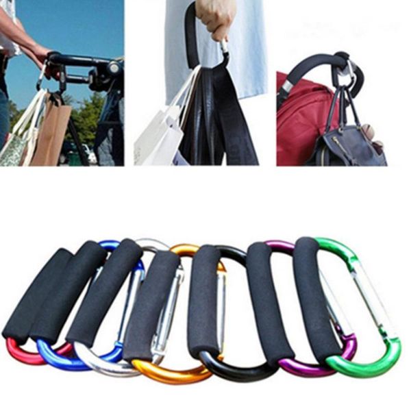 2pcs Baby Stroller Accessories Multi Purpose Baby Stroller Hook Diaper Bag Hooks Pram Hook Props Hanger Metal Convenient