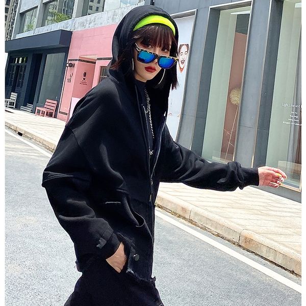 ujw7j tuogu 20 coat autumn new women's sweater rock punk irregular stitching women's hooded sweater coat q00152 vypzi, Black
ujw7j tuogu 20 coat autumn new women's sweater rock punk irregular stitching women's hooded sweater coat q00152 vypzi, Black