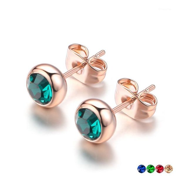 simple classic cubic zirconia rose gold color stud earrings ale round austrian crystal fashion jewelry for women e270m1, Golden;silver
simple classic cubic zirconia rose gold color stud earrings ale round austrian crystal fashion jewelry for women e270m1, Golden;silver