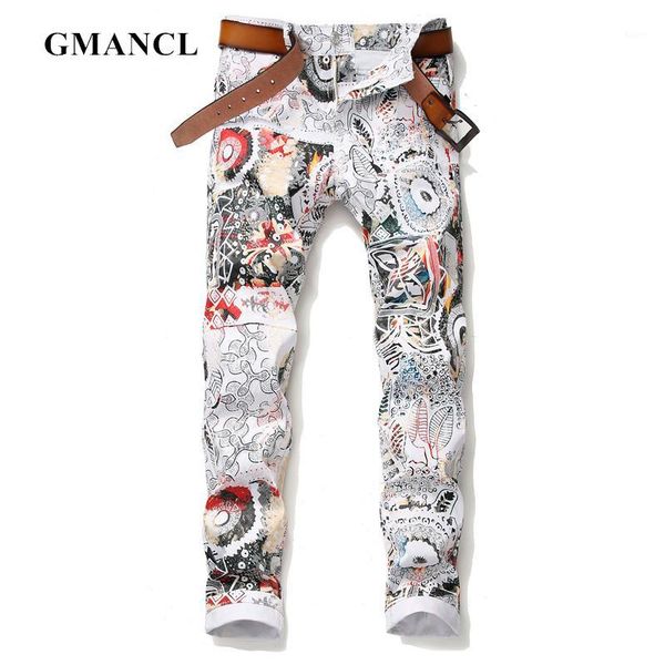 2019 new men white printed elasticity skinny jeans streetwear nightclubs singers hip hop cotton casual slim denim pants1, Blue
2019 new men white printed elasticity skinny jeans streetwear nightclubs singers hip hop cotton casual slim denim pants1, Blue
