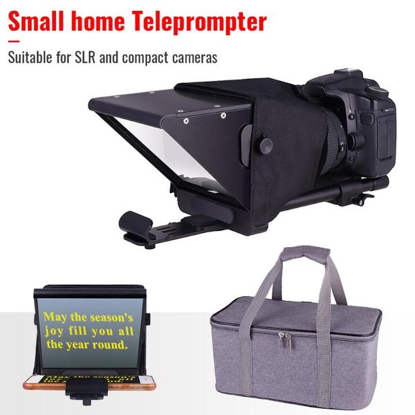 lighting & studio accessories mini teleprompter adjustable smartphone beam splitter for home interview shooting/mobile live w/ carry case
lighting & studio accessories mini teleprompter adjustable smartphone beam splitter for home interview shooting/mobile live w/ carry case