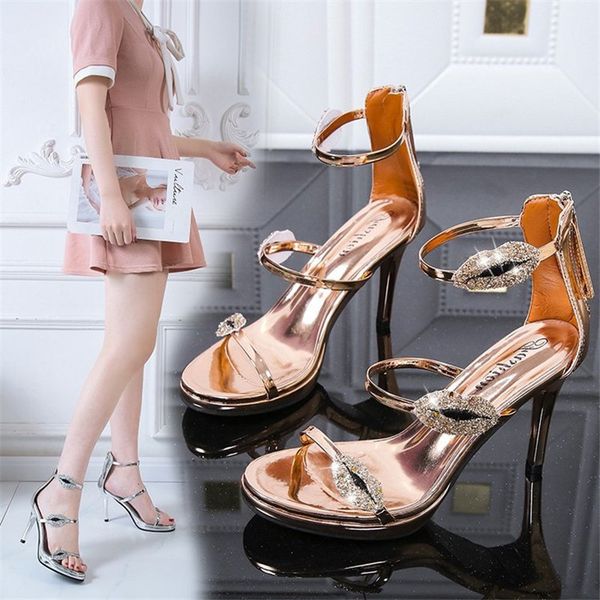 2021 new fashion narrow peep band 8cm high-heeled shoes leather sandals summer gold dress stilettos party gjpz, Black
2021 new fashion narrow peep band 8cm high-heeled shoes leather sandals summer gold dress stilettos party gjpz, Black