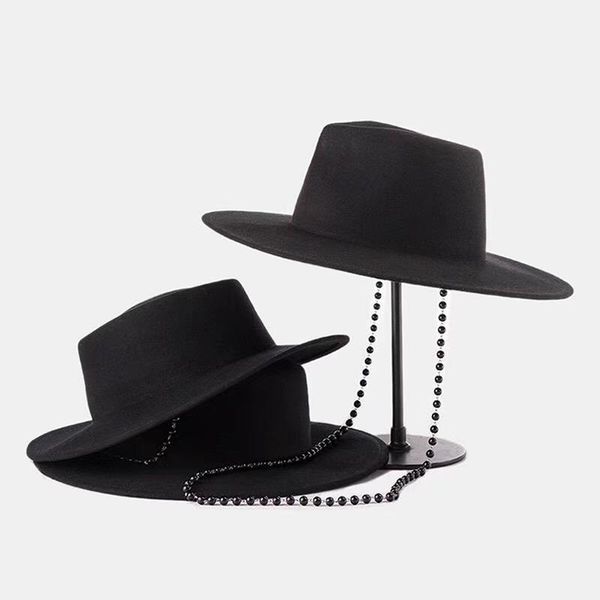 202010-хая осень зима шерсть черного шарик цепи леди fedoras шляпа шапка женщина досуг панама шляпа джаз, Blue;gray
202010-хая осень зима шерсть черного шарик цепи леди fedoras шляпа шапка женщина досуг панама шляпа джаз, Blue;gray