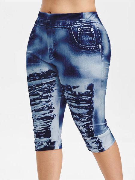 plus size 3d ripped jean print leggings elastic high wasit capri skinny summer women leggings 2020 streetwear 5xl, Black
plus size 3d ripped jean print leggings elastic high wasit capri skinny summer women leggings 2020 streetwear 5xl, Black