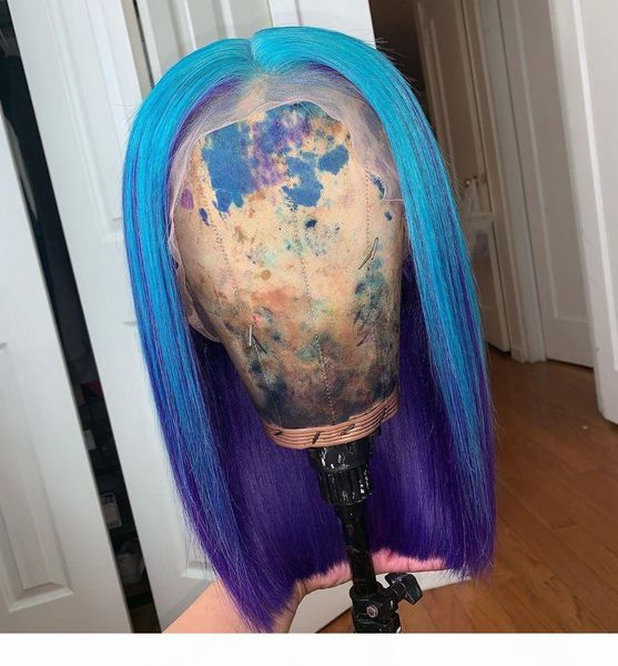 lace front human hair blue purple color bob silky straight wig for women pre plucked with baby linman, Black;brown
lace front human hair blue purple color bob silky straight wig for women pre plucked with baby linman, Black;brown