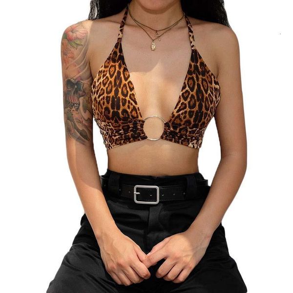 6colors leopard printed halter crop women camis backless bandage lace up metal ring tank clubwear bustier s l, White
6colors leopard printed halter crop women camis backless bandage lace up metal ring tank clubwear bustier s l, White