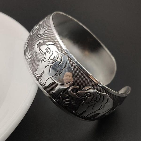 tibetan silver bohemian carved elephant women metal geometric vintage all compatible, Black
tibetan silver bohemian carved elephant women metal geometric vintage all compatible, Black