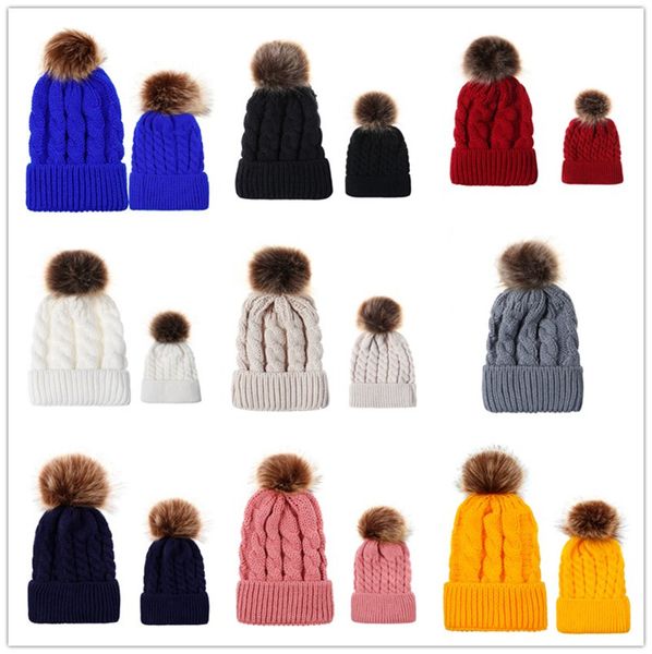with big fur pom ball beanies kids winter hat twist knit crochet tuque children parent matching outdoor sport ski headwear e101905, Yellow
with big fur pom ball beanies kids winter hat twist knit crochet tuque children parent matching outdoor sport ski headwear e101905, Yellow