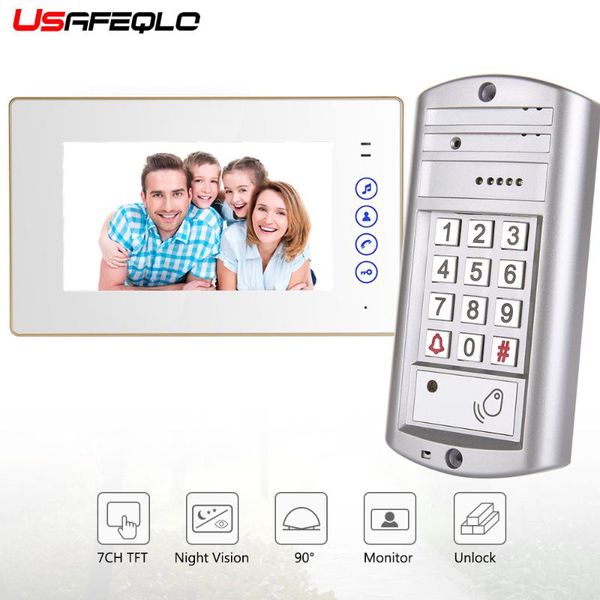 video door phones wired 7" color screen monitor phone intercom system outdoor rfid camera support electric mechanical lock
video door phones wired 7" color screen monitor phone intercom system outdoor rfid camera support electric mechanical lock