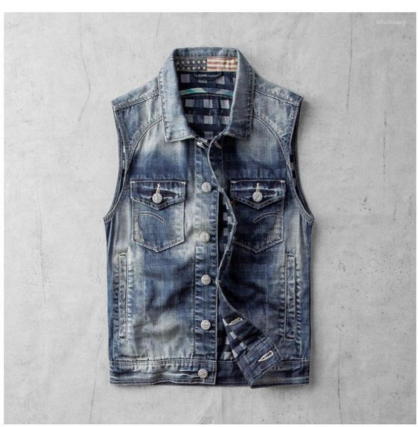 and qutumn spring jeans vest men's trend korean handsome youth sleeveless jacket vintage blue denim biker waistcoat, Black;white
and qutumn spring jeans vest men's trend korean handsome youth sleeveless jacket vintage blue denim biker waistcoat, Black;white