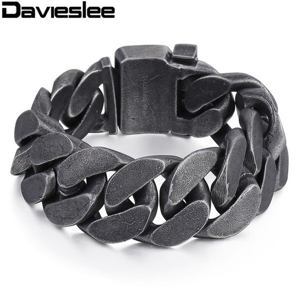 davieslee mens chain 316l stainless steel heavy bracelet gunmetal tone big curb link wholesale jewelry 24mm lhb333 y19051101, Golden;silver
davieslee mens chain 316l stainless steel heavy bracelet gunmetal tone big curb link wholesale jewelry 24mm lhb333 y19051101, Golden;silver