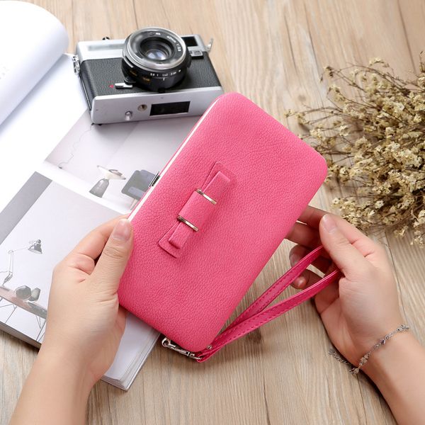 women fashionable bow tie pu pocket bag card cellphone pouch long multifunctional handheld wallet woman purse ladies, Red;black
women fashionable bow tie pu pocket bag card cellphone pouch long multifunctional handheld wallet woman purse ladies, Red;black