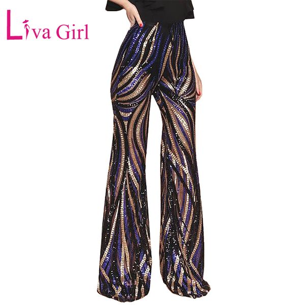 liva girl gorgeous black cobalt sequin trousers women mesh striped pattern high waist flared pants female dance long pant t200606, Black;white
liva girl gorgeous black cobalt sequin trousers women mesh striped pattern high waist flared pants female dance long pant t200606, Black;white