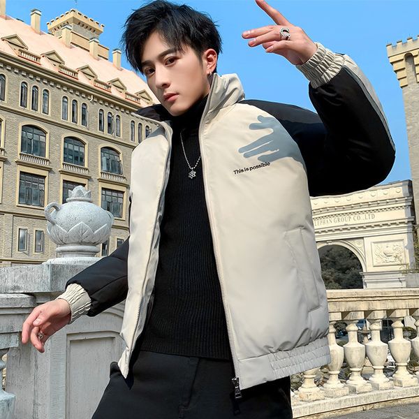 men's coat 2020 new korean fashion down handsome tide brand short winter cotton padded jaet, Black
men's coat 2020 new korean fashion down handsome tide brand short winter cotton padded jaet, Black