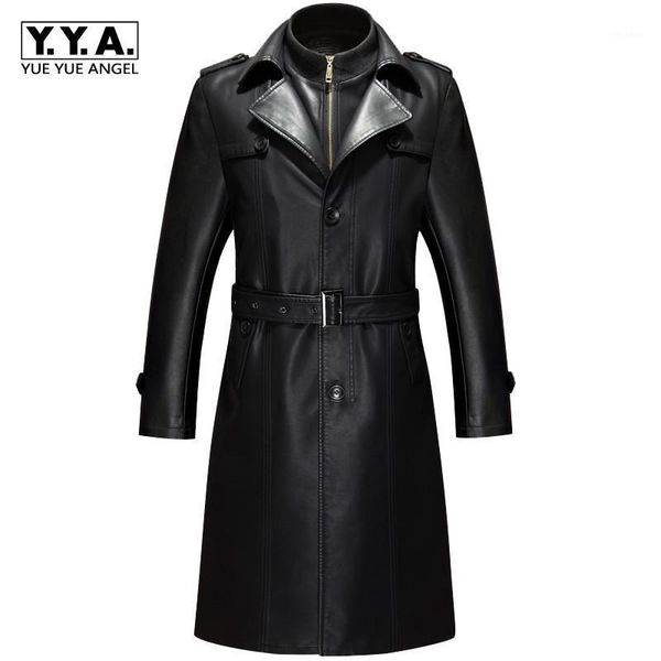 new brand winter spring long jackets man slim trench coats mens single breasted leather coats for man autumn fleece lining1, Black
new brand winter spring long jackets man slim trench coats mens single breasted leather coats for man autumn fleece lining1, Black