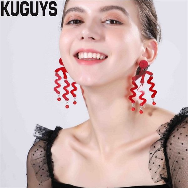 new exaggerated geometric tassel earrings for women in 3 colors clear acrylic large drop earrings jewelry and fashion accessorie, Silver 
new exaggerated geometric tassel earrings for women in 3 colors clear acrylic large drop earrings jewelry and fashion accessorie, Silver