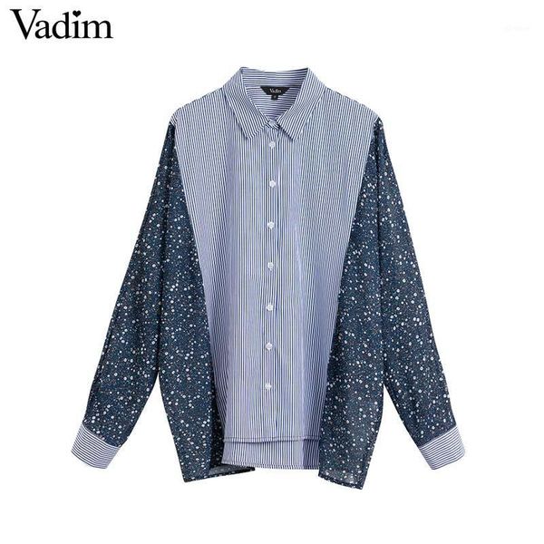 vadim women stylish oversized striped print blouses long sleeve chiffon patchwork female fashion casual blusas lb8611, White
vadim women stylish oversized striped print blouses long sleeve chiffon patchwork female fashion casual blusas lb8611, White