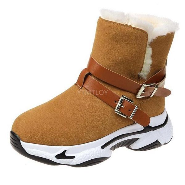 women snow boots ladies shoes winter plush warm internal increase platform female ankle fashion shoe new buckle strap, Black
women snow boots ladies shoes winter plush warm internal increase platform female ankle fashion shoe new buckle strap, Black