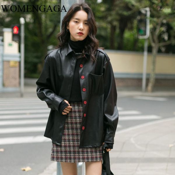 korea black faux leather jacket women pu leather coat plus size red button up long coat collar jacket 2020 autumn a03g1
korea black faux leather jacket women pu leather coat plus size red button up long coat collar jacket 2020 autumn a03g1