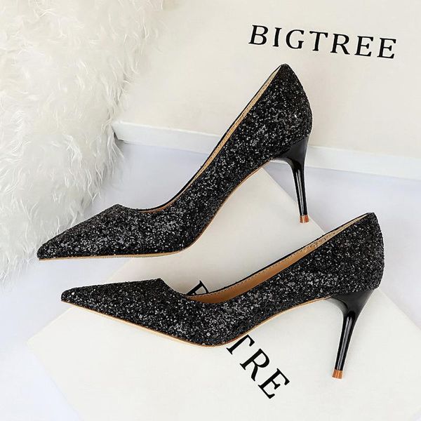 women pumps 2020 new spring high heels pointed toe fashion women heels shoes gold high, Black
women pumps 2020 new spring high heels pointed toe fashion women heels shoes gold high, Black