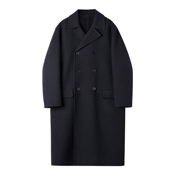 men's wool & blends japanese classic simple black double-breasted woolen coat loose long
men's wool & blends japanese classic simple black double-breasted woolen coat loose long