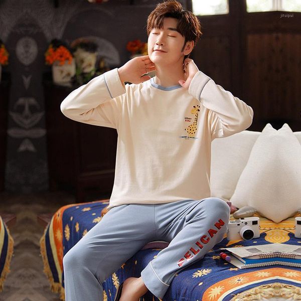 men's pajamas spring and autumn style cotton long-sleeved sommeil men's home service thin suit can be worn outside fashion1, Black;brown
men's pajamas spring and autumn style cotton long-sleeved sommeil men's home service thin suit can be worn outside fashion1, Black;brown