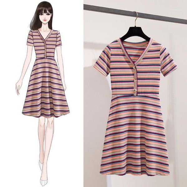 casual striped t-shirt dress a-line mini dress v-neck cute women summer student girls dresses 2020 robe femme ete1, Black;gray
casual striped t-shirt dress a-line mini dress v-neck cute women summer student girls dresses 2020 robe femme ete1, Black;gray