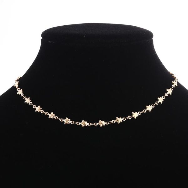 trendy creative exquisite star handmade chain chokers necklaces for women fashion personality gold color metal clavicle necklace, Golden;silver
trendy creative exquisite star handmade chain chokers necklaces for women fashion personality gold color metal clavicle necklace, Golden;silver