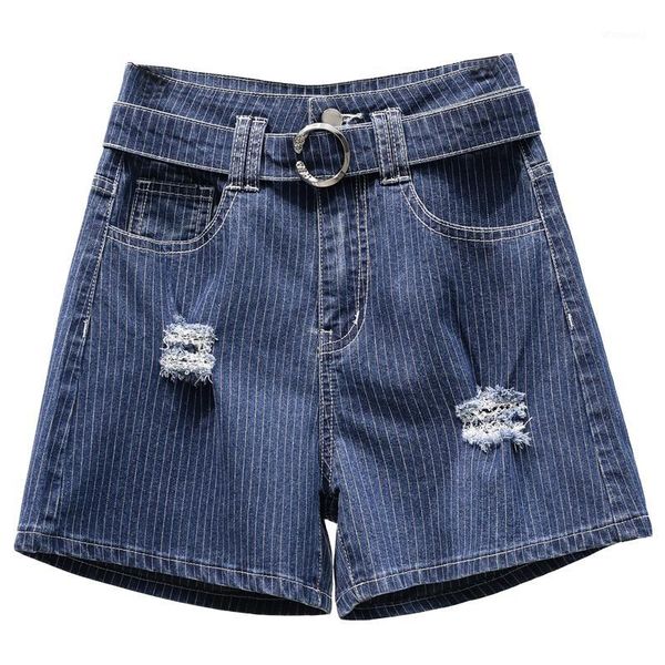 super 5xl high waist hole denim shorts women jeans 2020 summer new design blue vertical stripes belt plus size ripped jeans1
super 5xl high waist hole denim shorts women jeans 2020 summer new design blue vertical stripes belt plus size ripped jeans1