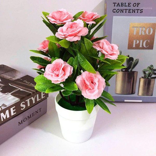 decorative flowers & wreaths artificial simulated bonsai tablerose fake flower potted home decor display1
decorative flowers & wreaths artificial simulated bonsai tablerose fake flower potted home decor display1