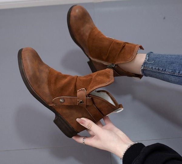 winter fashion women ankles boots plush pu leather patchwork buckle low heel female casual plush short martin boots, Black
winter fashion women ankles boots plush pu leather patchwork buckle low heel female casual plush short martin boots, Black