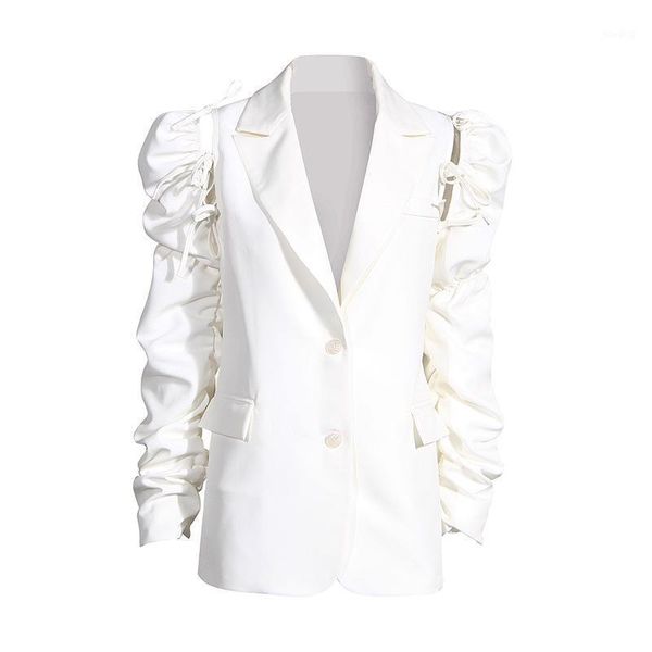 white color womens ladies blazer solid full sleeve lapel collar open front suit jacket coat1, White;black
white color womens ladies blazer solid full sleeve lapel collar open front suit jacket coat1, White;black
