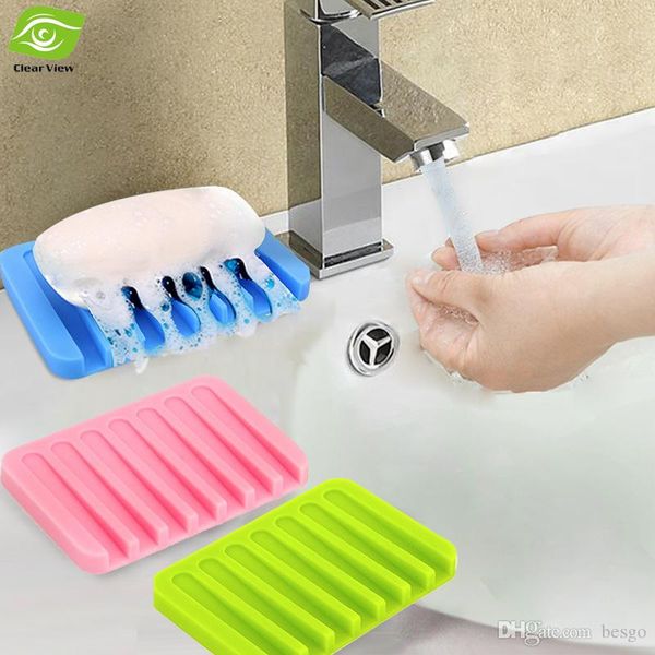 kitchen bathroom silicone drainable water soap dishes eco-friendly durable smooth comb surface soft flexible soap holder tray dh0498 t03
kitchen bathroom silicone drainable water soap dishes eco-friendly durable smooth comb surface soft flexible soap holder tray dh0498 t03