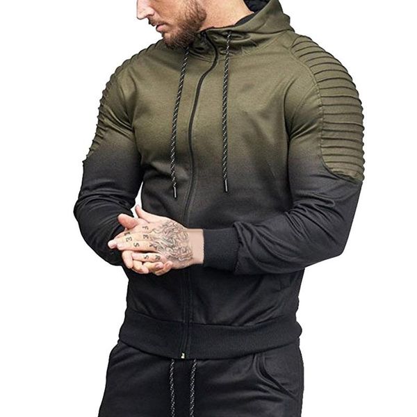 men's hoodies & sweatshirts 2021 autumn men gradient fashion tracksuit hoodie male hip brand hooded zipper jacket coats, Black
men's hoodies & sweatshirts 2021 autumn men gradient fashion tracksuit hoodie male hip brand hooded zipper jacket coats, Black