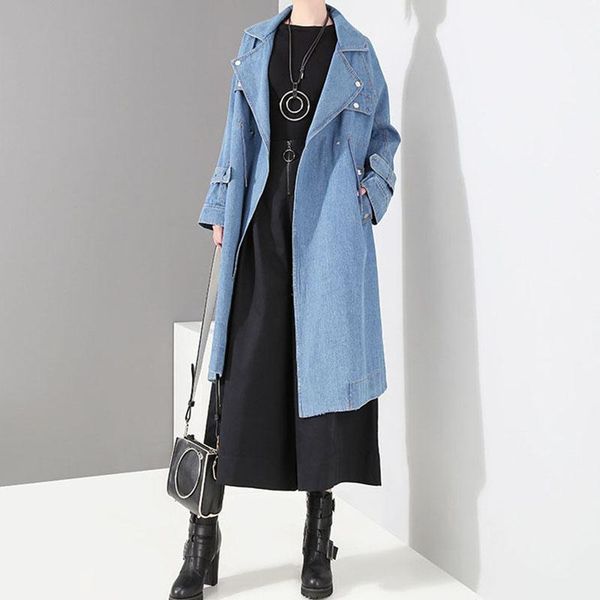 women's jackets womens long denim streetwear 2021 spring autumn fashion ladies casual jean overcoat turn down collar female cowboy coat, Black;brown
women's jackets womens long denim streetwear 2021 spring autumn fashion ladies casual jean overcoat turn down collar female cowboy coat, Black;brown