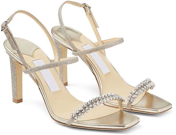 luxury design women high heels wedding party sandal shoes meira 85mm sandal crystal-embellished genuine leather open toe ankle strap style 3, Black
luxury design women high heels wedding party sandal shoes meira 85mm sandal crystal-embellished genuine leather open toe ankle strap style 3, Black