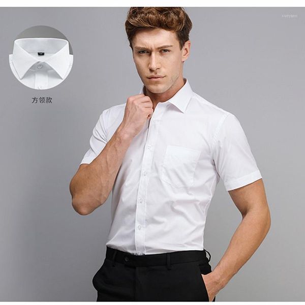 short sleeve mens dress shirts business white summer formal office big size 4xl cotton ployester green white shirt dress1, White;black
short sleeve mens dress shirts business white summer formal office big size 4xl cotton ployester green white shirt dress1, White;black