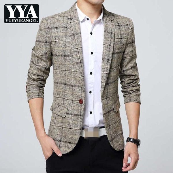 men fashion plaid blazer slim business casual suit jacket spring autumn lapel single button party formal coat oversize 5xl, White;black
men fashion plaid blazer slim business casual suit jacket spring autumn lapel single button party formal coat oversize 5xl, White;black