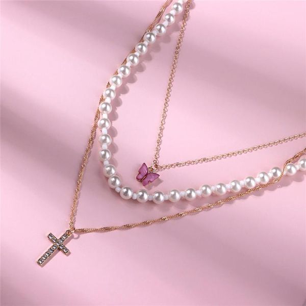 chokers luxury punk crystal cross butterfly pendants necklaces for women pearl multi layered statement jewelry, Golden;silver
chokers luxury punk crystal cross butterfly pendants necklaces for women pearl multi layered statement jewelry, Golden;silver