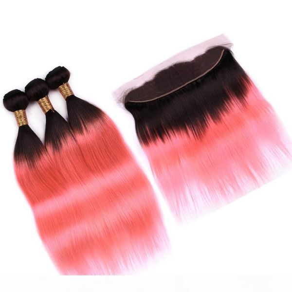 #1b rose gold ombre straight human hair 3bundles and frontal ombre pink straight brazilian hair weave bundles with 13x4 full lace frontal, Black;brown
#1b rose gold ombre straight human hair 3bundles and frontal ombre pink straight brazilian hair weave bundles with 13x4 full lace frontal, Black;brown