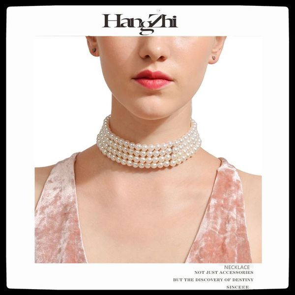 hangzhi 20ss new classic retro multilayer pearl clavicle chain elegant necklace for women girls party wedding tourism jewelry, Golden;silver
hangzhi 20ss new classic retro multilayer pearl clavicle chain elegant necklace for women girls party wedding tourism jewelry, Golden;silver