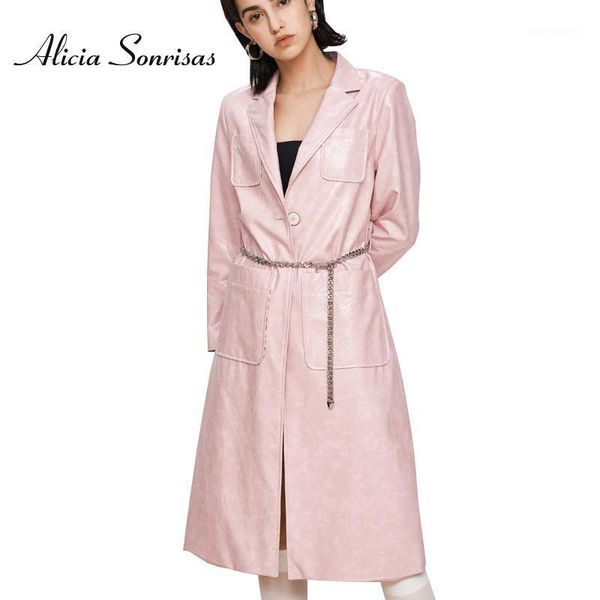 women's leather & faux 2021 spring long paint trench coat women's slim fit pink sleeves suit collar pu jacket as50731, Black
women's leather & faux 2021 spring long paint trench coat women's slim fit pink sleeves suit collar pu jacket as50731, Black